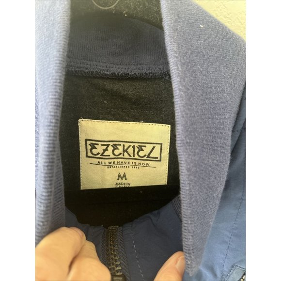 Ezekiel Navy Blue Quilted Jacket Size Medium Lined New Polyester - Picture 6 of 12